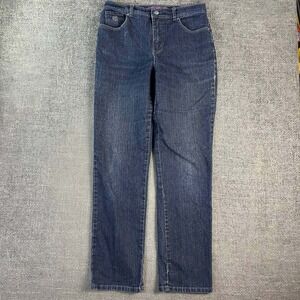 Gloria Vanderbilt Amanda Straight Leg Jeans Womens 8 Dark Wash High Rise Denim